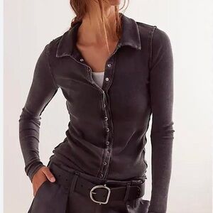 Free People Betty Buttondown Shirt